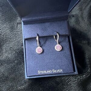 Sterling Silver Pink Earrings